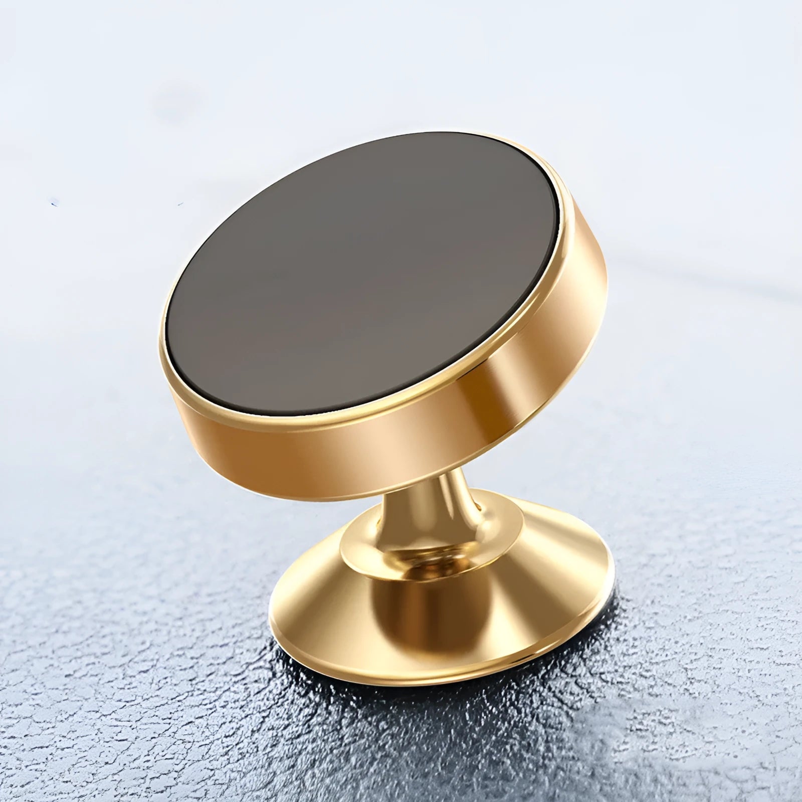 Magnetic car phone holder in aluminum alloy with CD texture available in black gold and silver