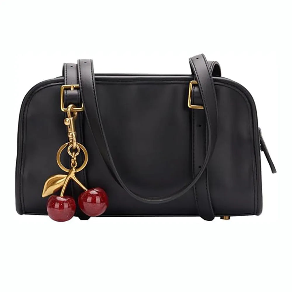Zinc alloy three-dimensional cherry design key ring pendant for bags and keychains