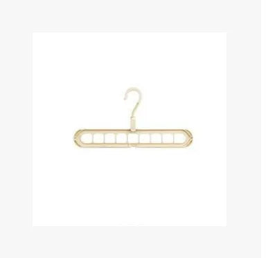 Plastic clothes hanger with storage hook and rotating handle in available colours