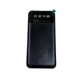 Black ultra-thin 10000 mAh power bank showing compact 67x14x140mm dimensions