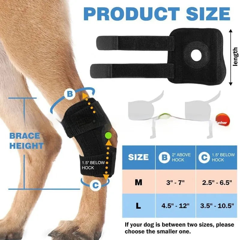 Black polyester dog leg guard for joint protection and ACL rehabilitation