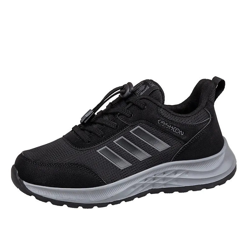 Breathable mesh slip-on shoes with elastic band and non-slip sole in various colours