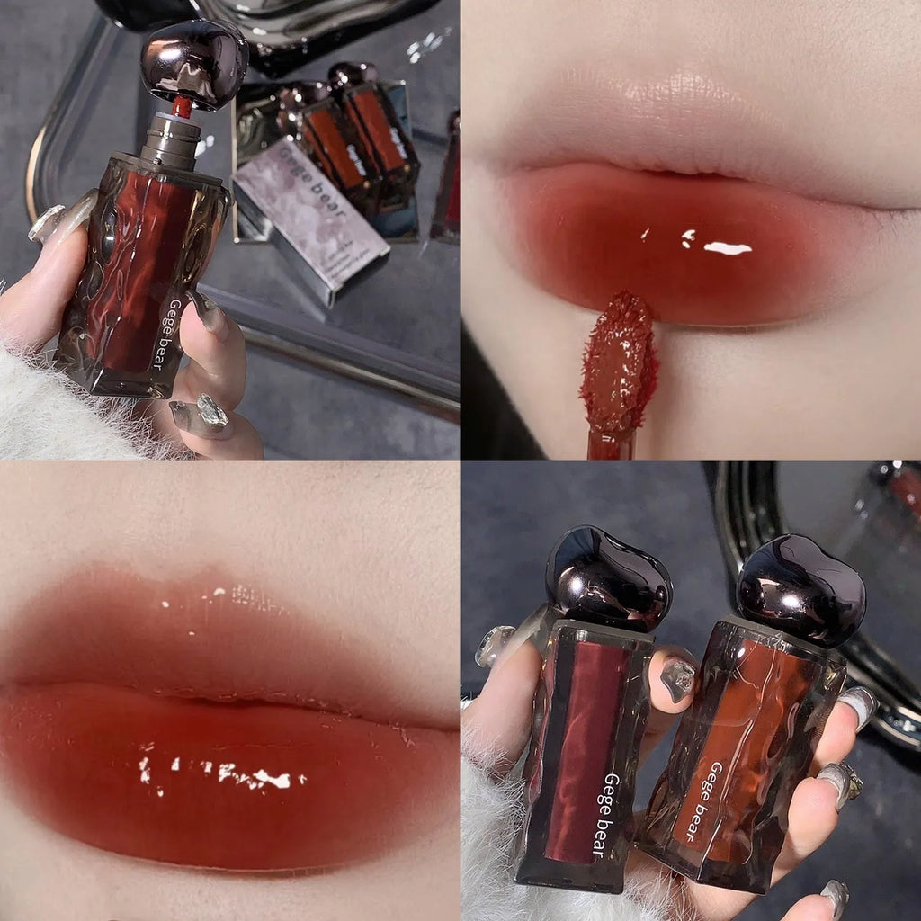 Glacier Lava lip lacquer with mirror applicator in seven colour shades