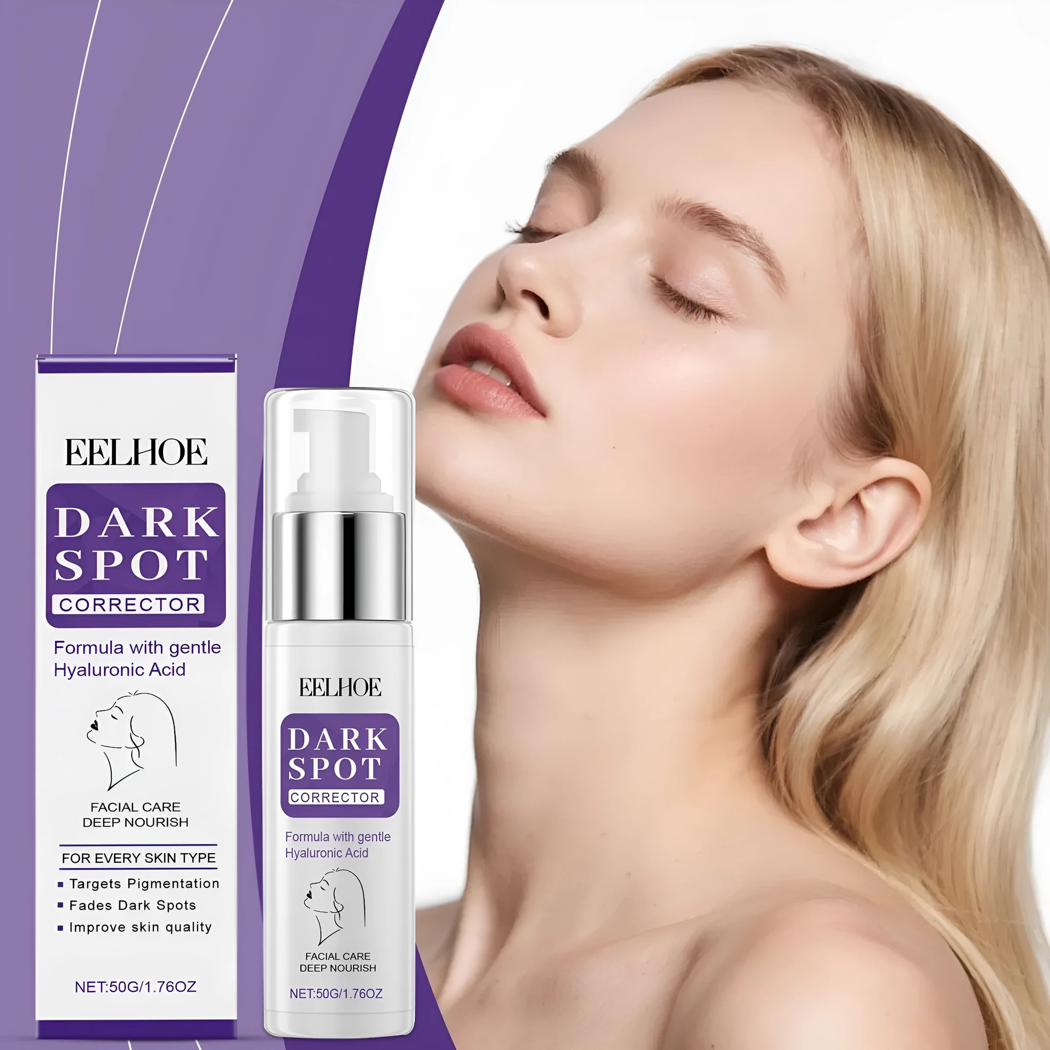 50g skin care cream in cylindrical packaging for daily facial moisturising and balancing water and oil.