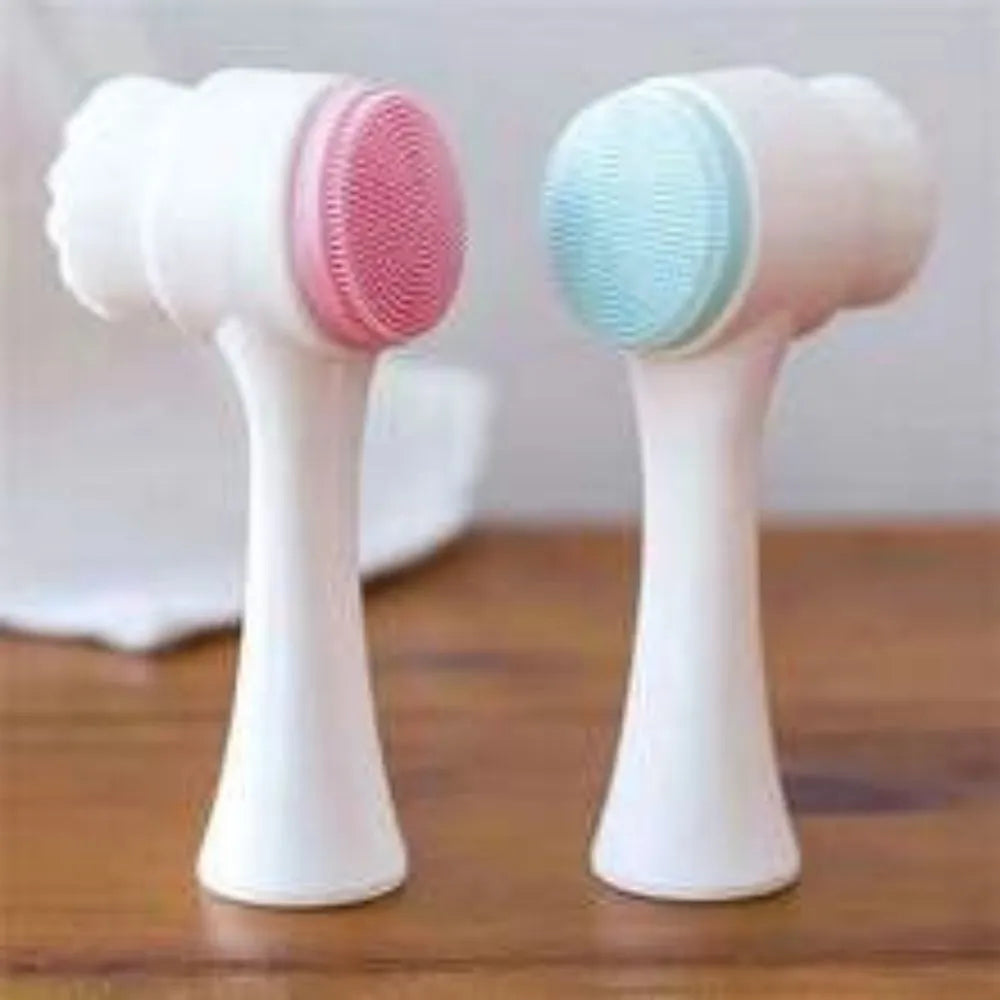 Blue nylon pet paw brush for dogs and cats measuring 13.5cm length