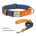 Small dog collar and matching traction rope made from soft mohair in six colour options.