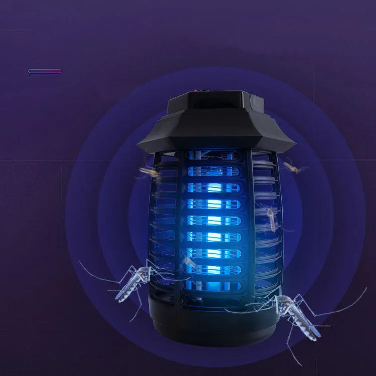 Black aromatherapy mosquito lamp with UV tube for indoor insect control