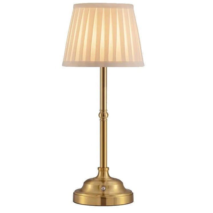 Nordic modern simple gold table lamp, 14 x 40cm, built-in battery, three colours 3W bedside night light