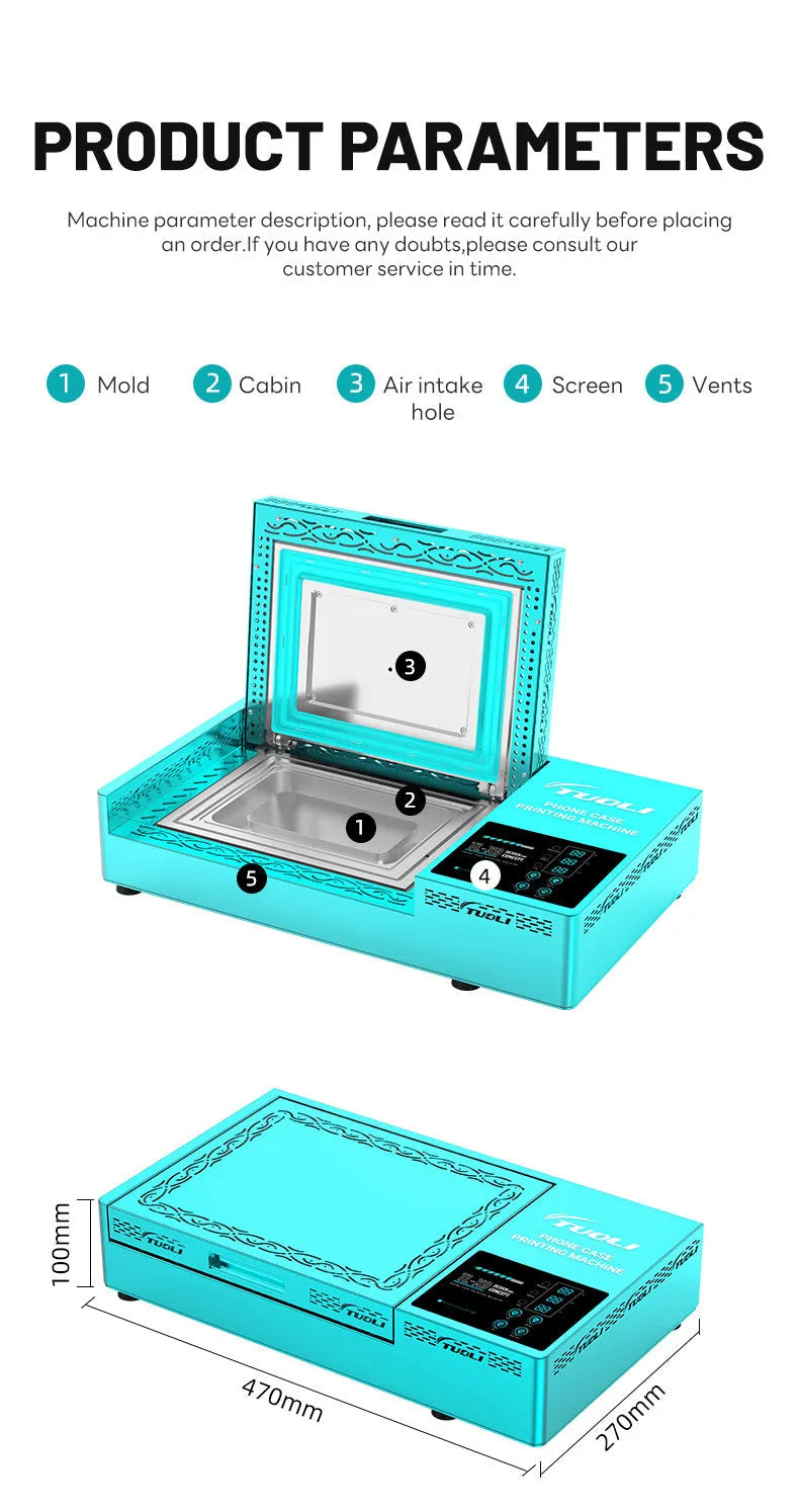 Metal phone case transfer printing machine for multiple mobile brands