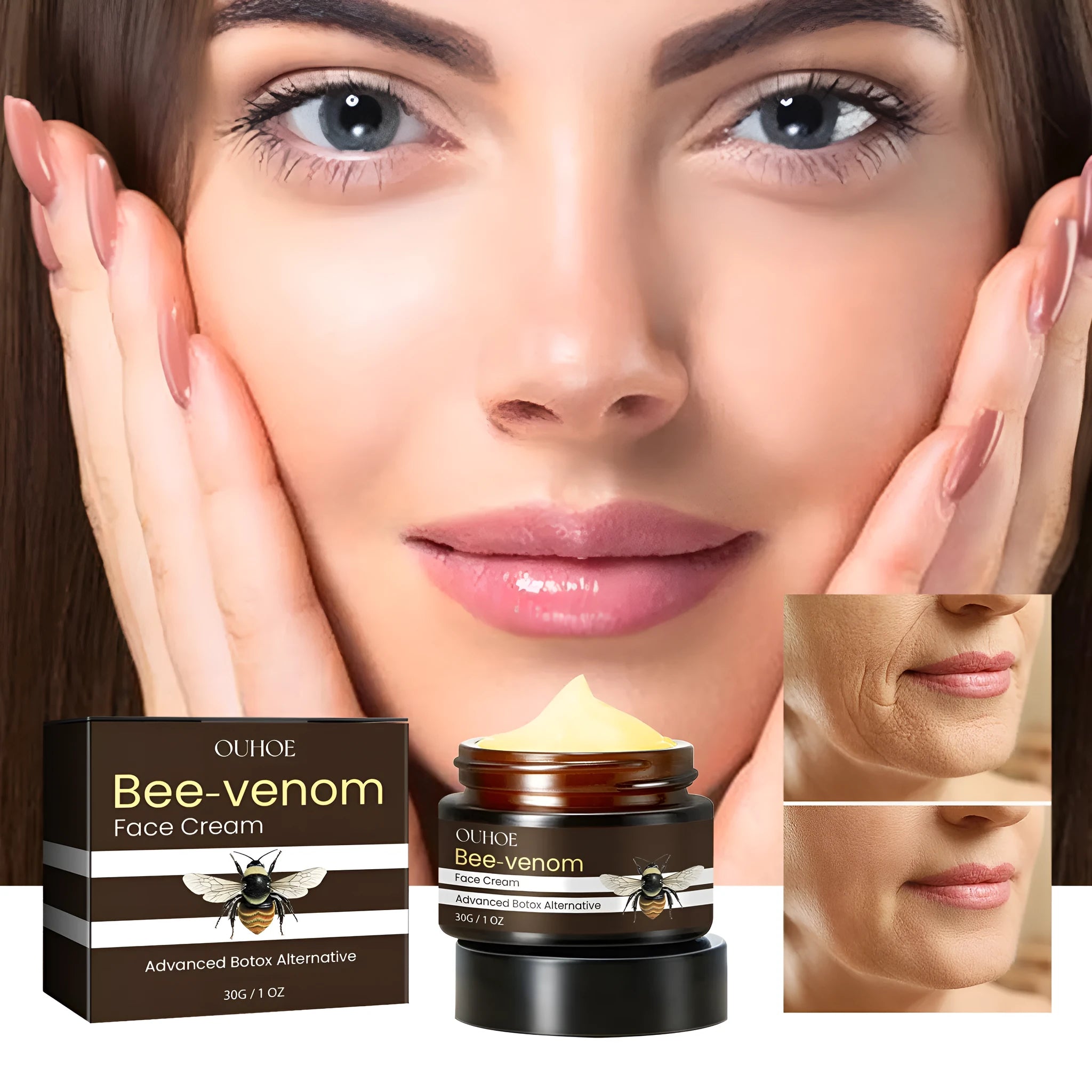 OUHOE Bee Firming Cream 30g jar of hydrating nourishing firming face cream