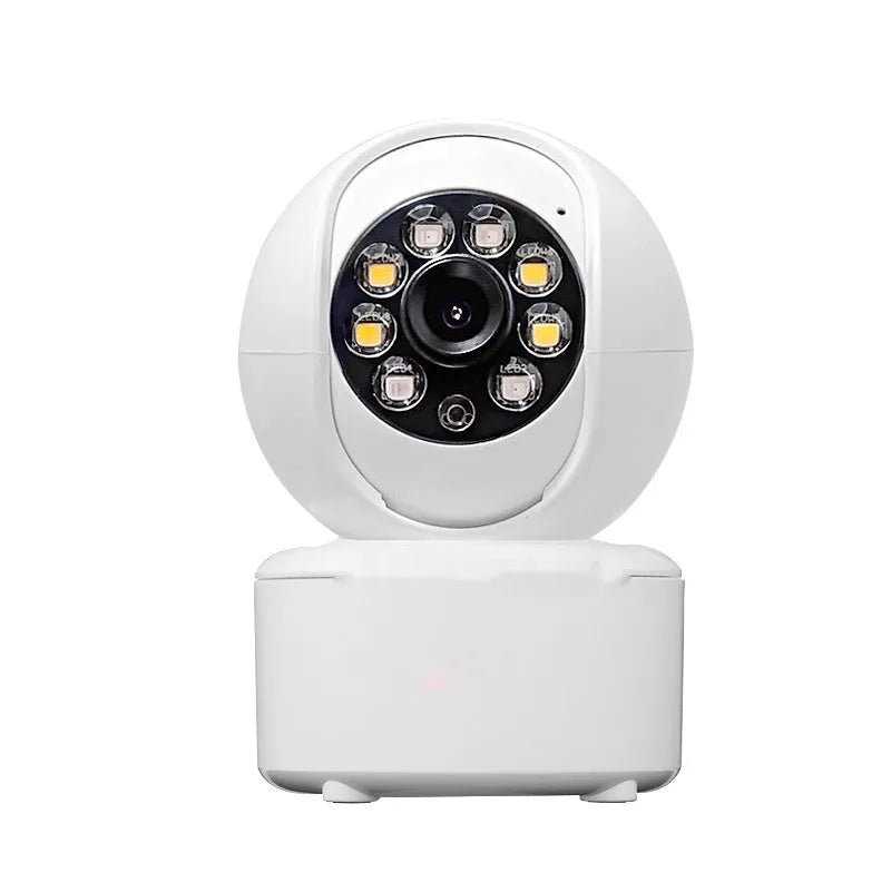 1080p HD indoor security camera with ceiling mount bracket and dual-light panorama viewing