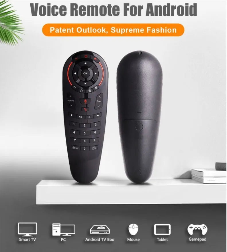 G30 AIR wireless keyboard remote control with black finish and nano receiver for 2.4GHz connection