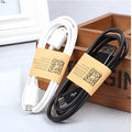 Black and white Android Micro USB data cables with 1 metre length for charging and data transfer
