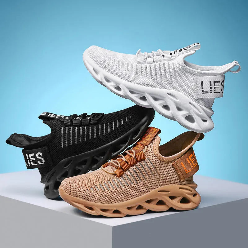 Kids coconut sneakers with Velcro fastening in black, khaki, or white colours with fabric upper and EVA sole