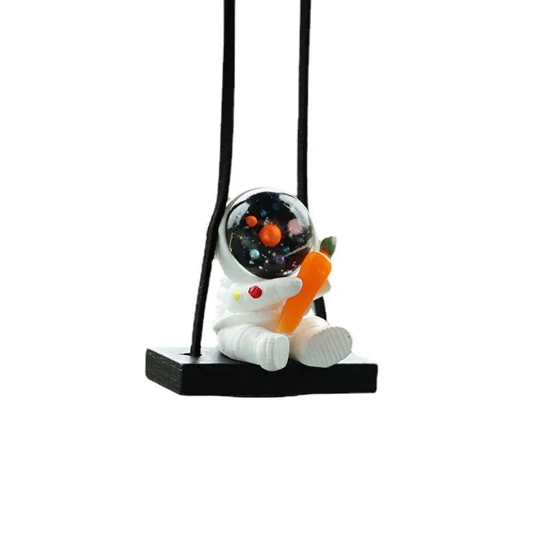 Resin cartoon astronaut car pendant ornament with five design variations