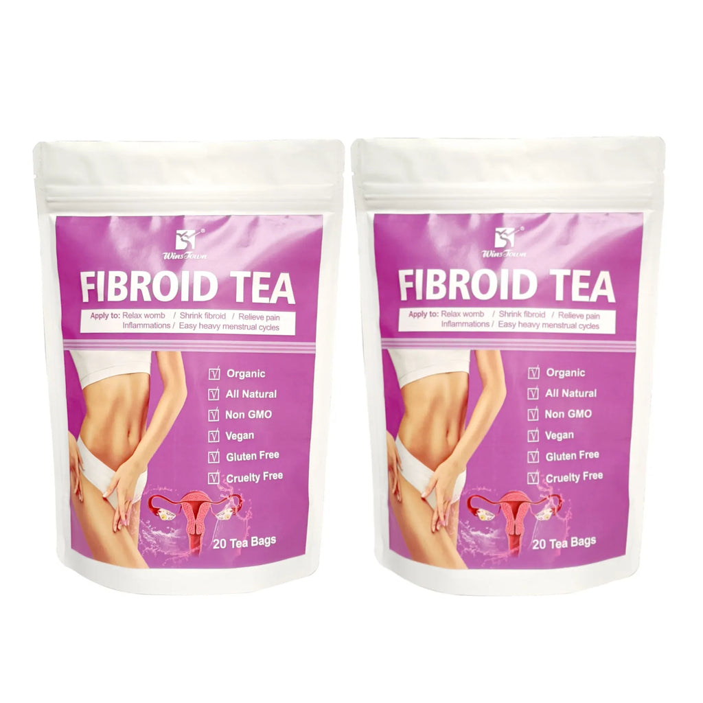 A single pack of C83 Winstown Fibroid Tea herbal tea bags on a plain background.