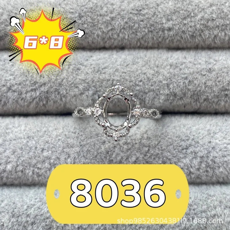 Oval denier ring ornament with five-pointed star decoration, open mouth adjustable design, copper electroplated finish