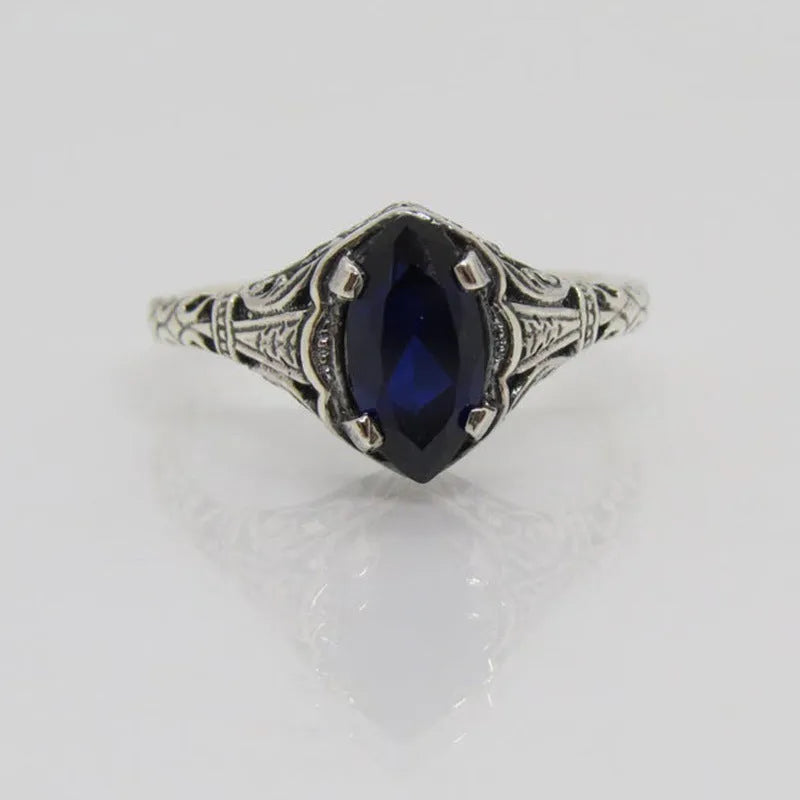 Silver geometric hollow women's ring in alloy with multiple size options