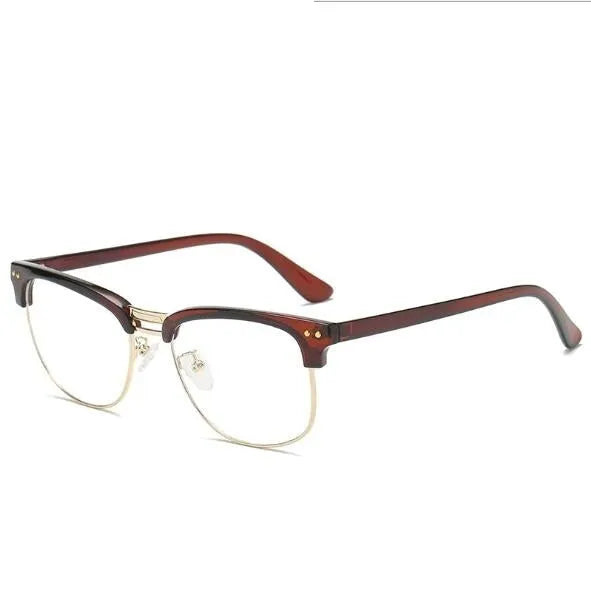 TR90 anti-blue light glasses full frame unisex vintage in bright black, sand black, dark brown, tea floral, or black floral.
