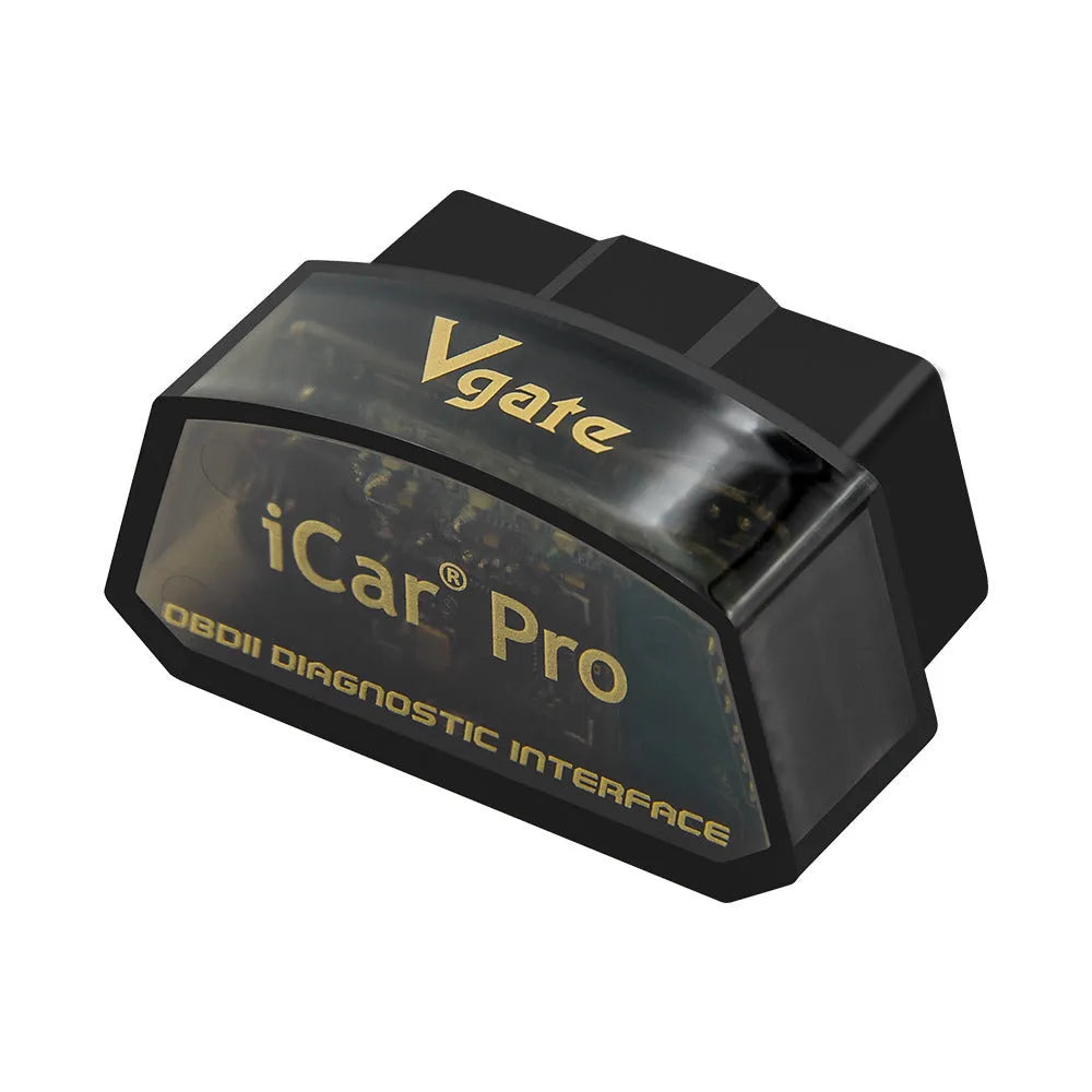 Black Vgate iCar Pro V2.2 OBDII Bluetooth adapter with user manual