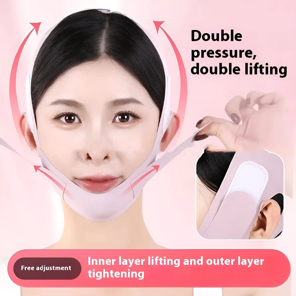 Small V face shaping mask in purple and green with graphene for lifting and tightening