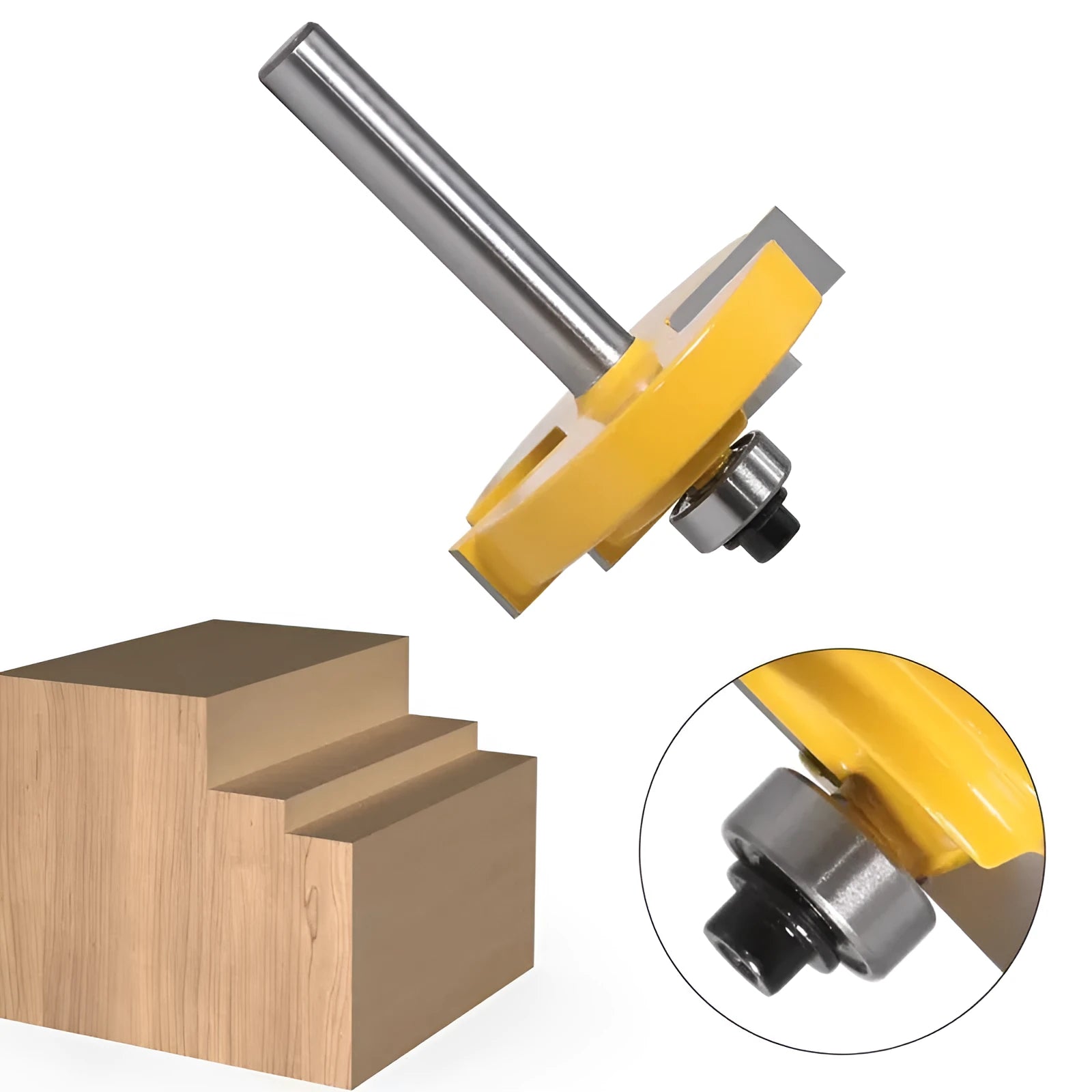 Door and window step knife woodworking cutter with 8mm shank and carbide construction