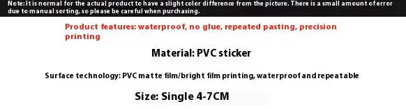 Pack of 50 cute candy and small object design waterproof stickers for journal and craft decoration.