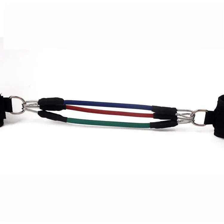 Black taekwondo leg training pull rope set for explosive kicking force development