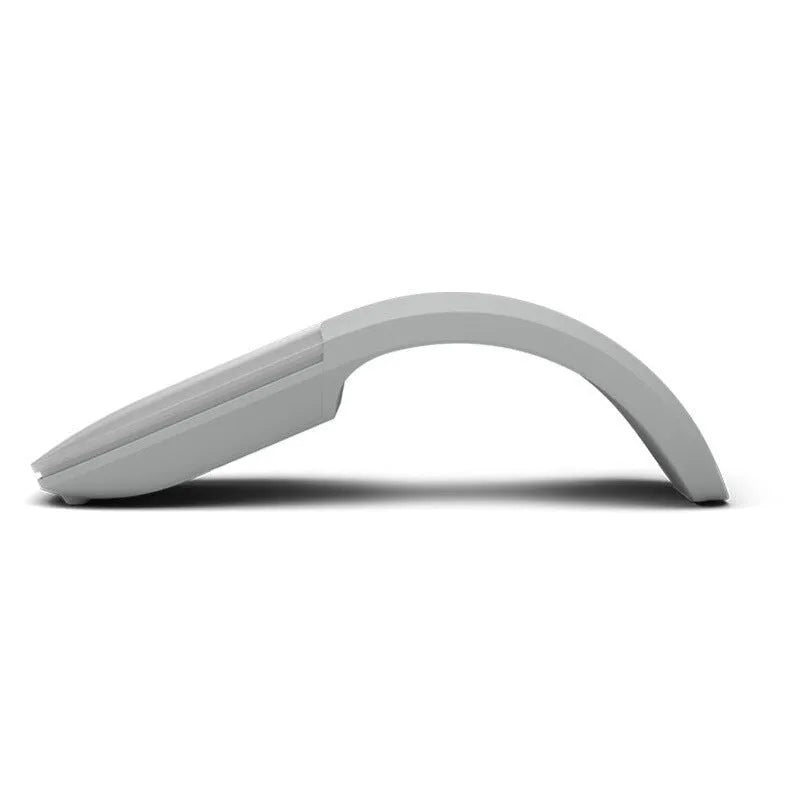 Folding wireless mouse in black with Bluetooth 4.0 showing unfolded and folded states