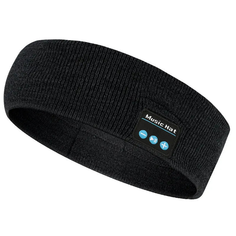 Bluetooth eye mask with removable sports scarf in black, dark grey, or grey-white colours