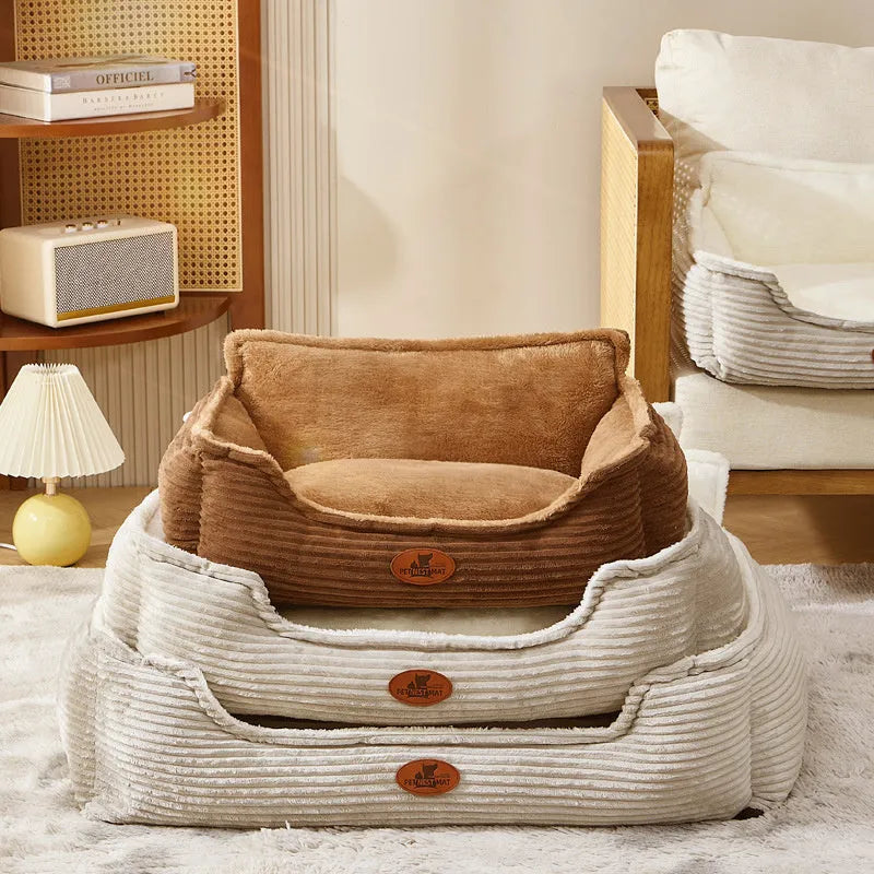 Universal kennel with removable washable bed for small and medium dogs and cats, Coffee or White