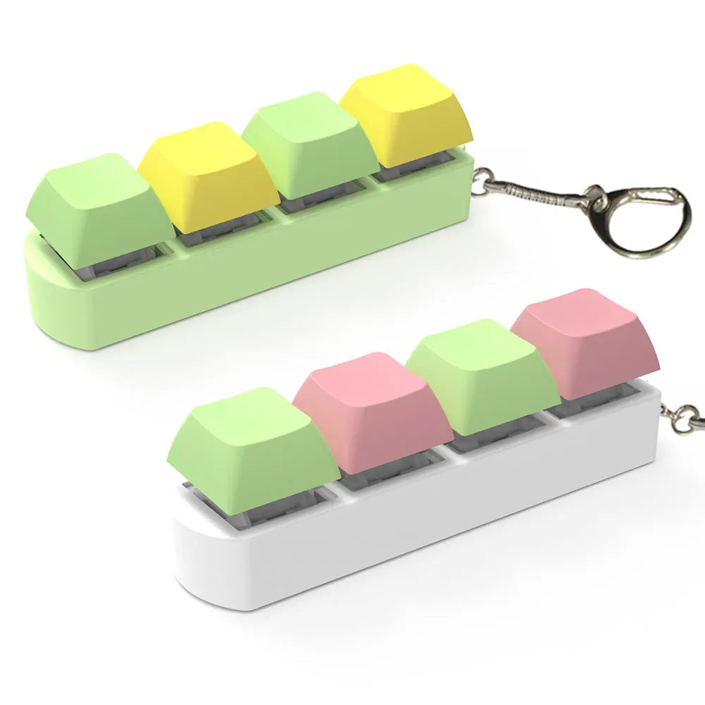 4-key mechanical keyboard switch tester with transparent ABS keycaps in multiple colour options