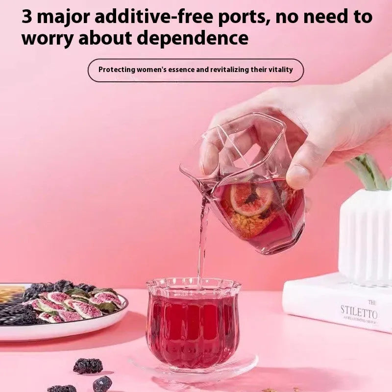 Pack of black wolfberry mulberry tea blends with flaxseed and fig in assorted size options