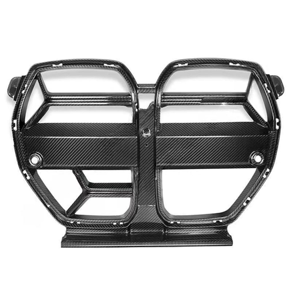 Black dry carbon fibre front bumper grille for BMW M3 M4 G80 G82 models