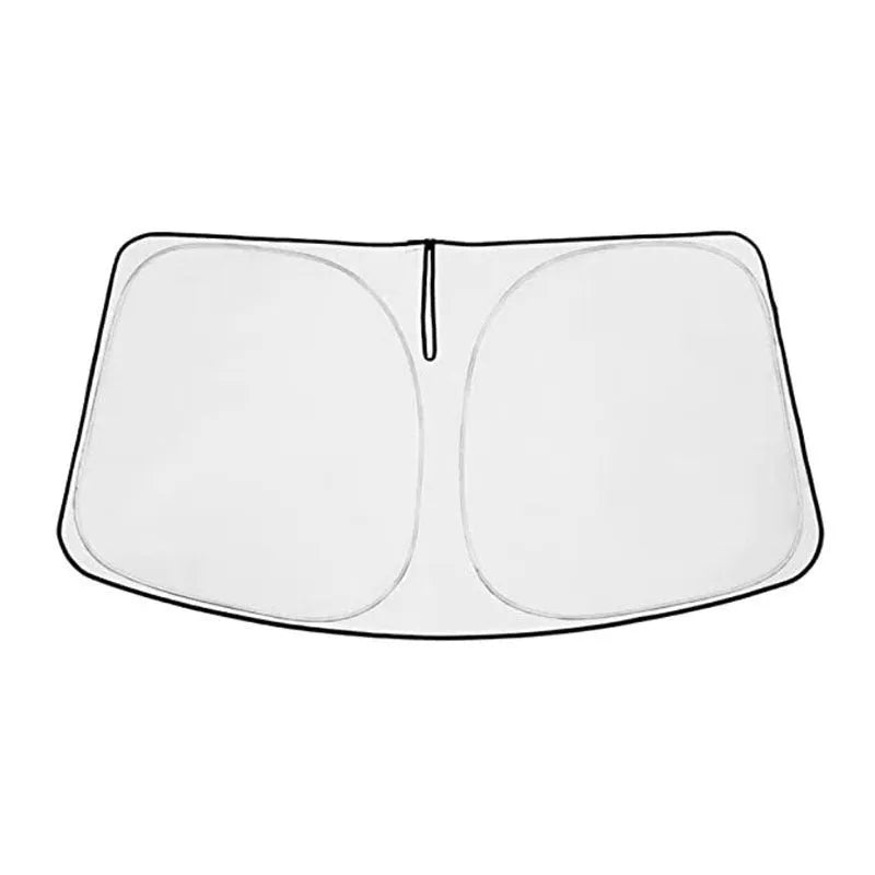 Silver car windshield sunshade designed for Toyota Noah XOVY 90 series.
