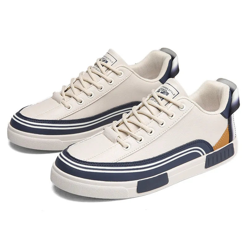 Men's breathable canvas casual shoes in Milan colourway with mesh panelling and flat heel