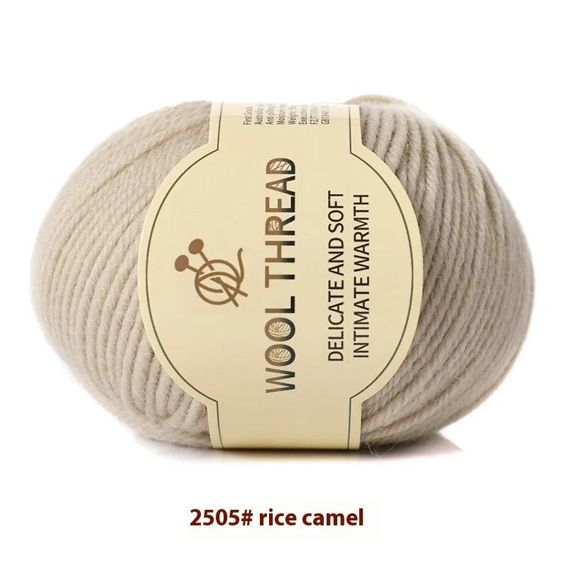 Roll of hand knitting wool thread for baby and children's knitted sweaters and scarves