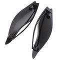 Harley Davidson motorcycle ABS windshield side wing kit in smoked or black
