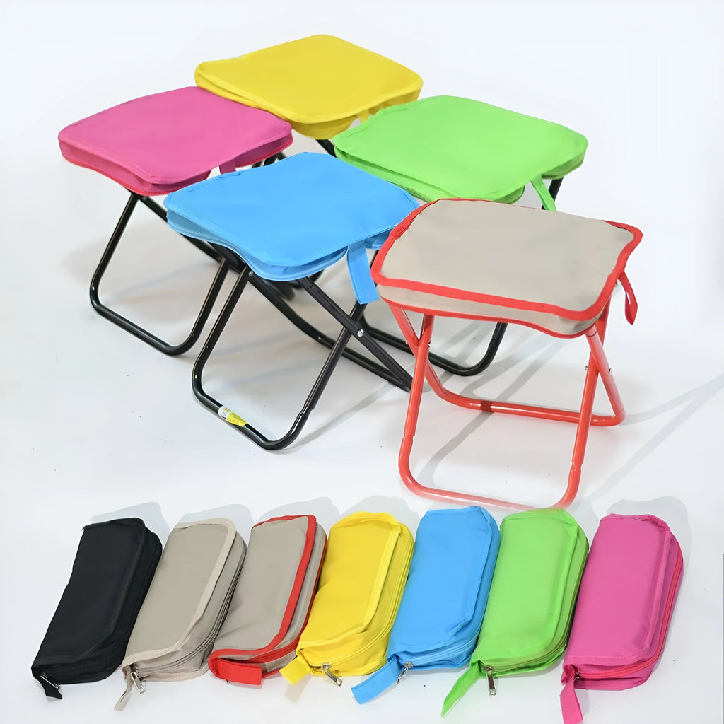 Lightweight foldable outdoor camp chair stool in a choice of six colours.