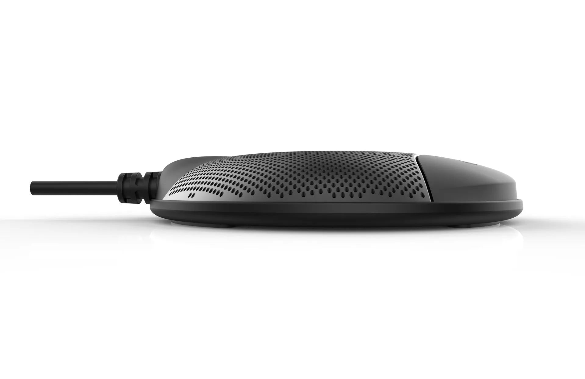 Black USB condenser microphone for computer recording and conferences