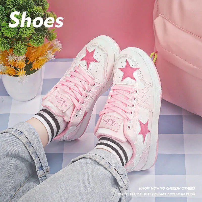 Unisex denim skateboard shoes with lace-up front and round toe in black, green, or pink
