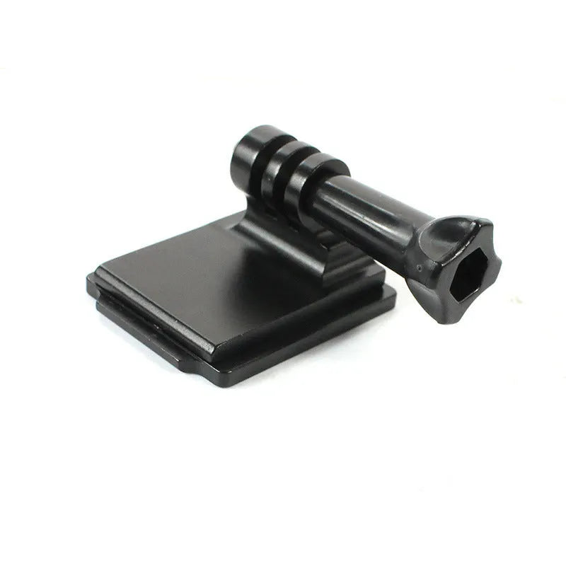 Black aluminium alloy GoPro helmet holder extension rod with quick-release bracket.