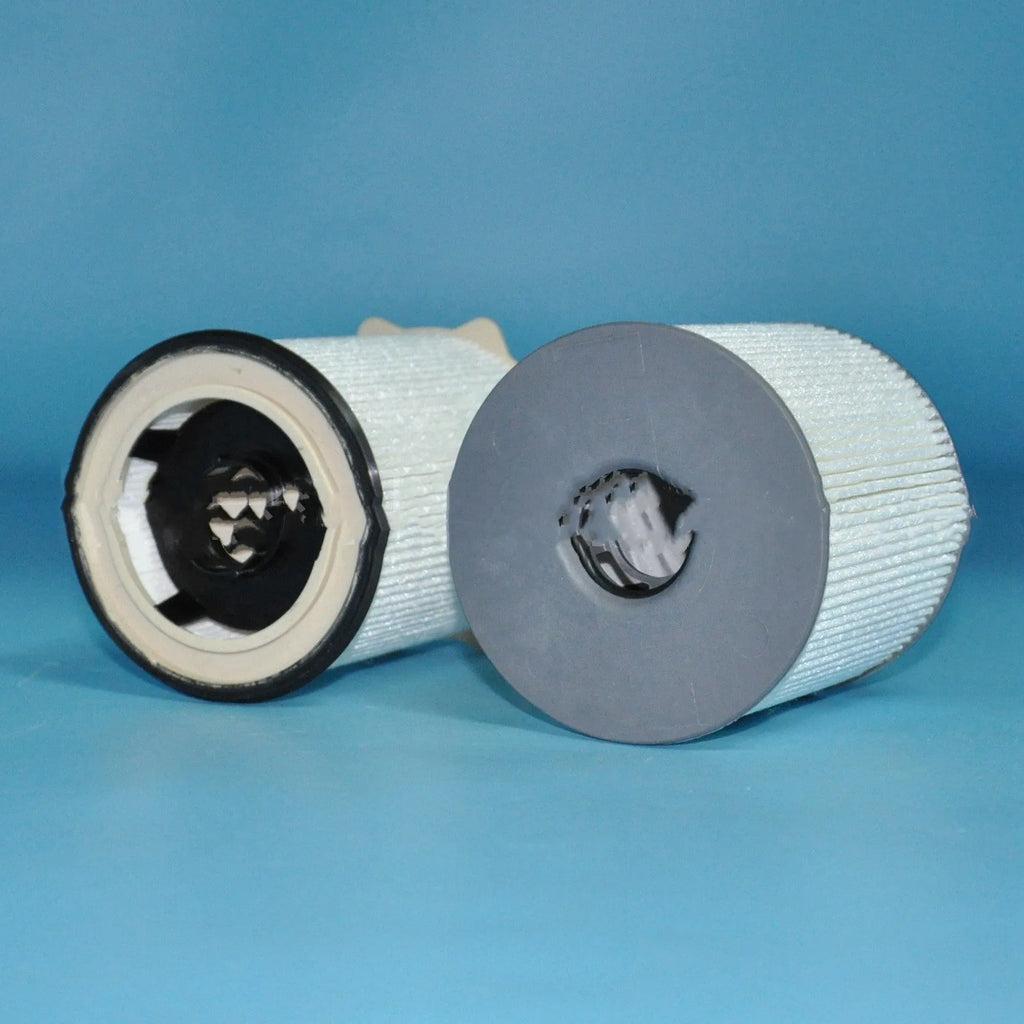 White RAM 1500-5500 fuel filter kit showing filter element, cover plate, and sealing ring