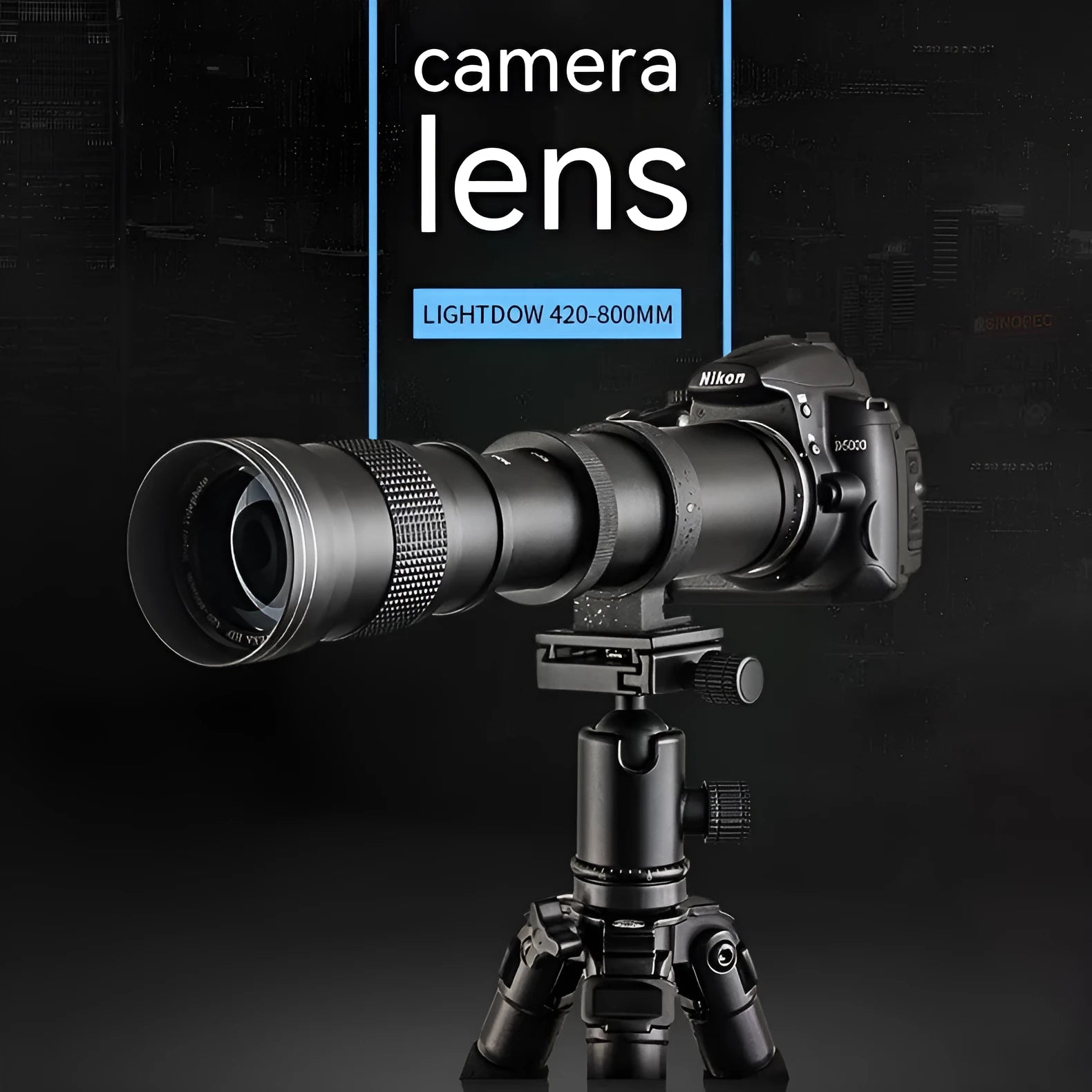 420-800mm manual zoom camera lens adapter with extended telephoto range and 67mm filter thread
