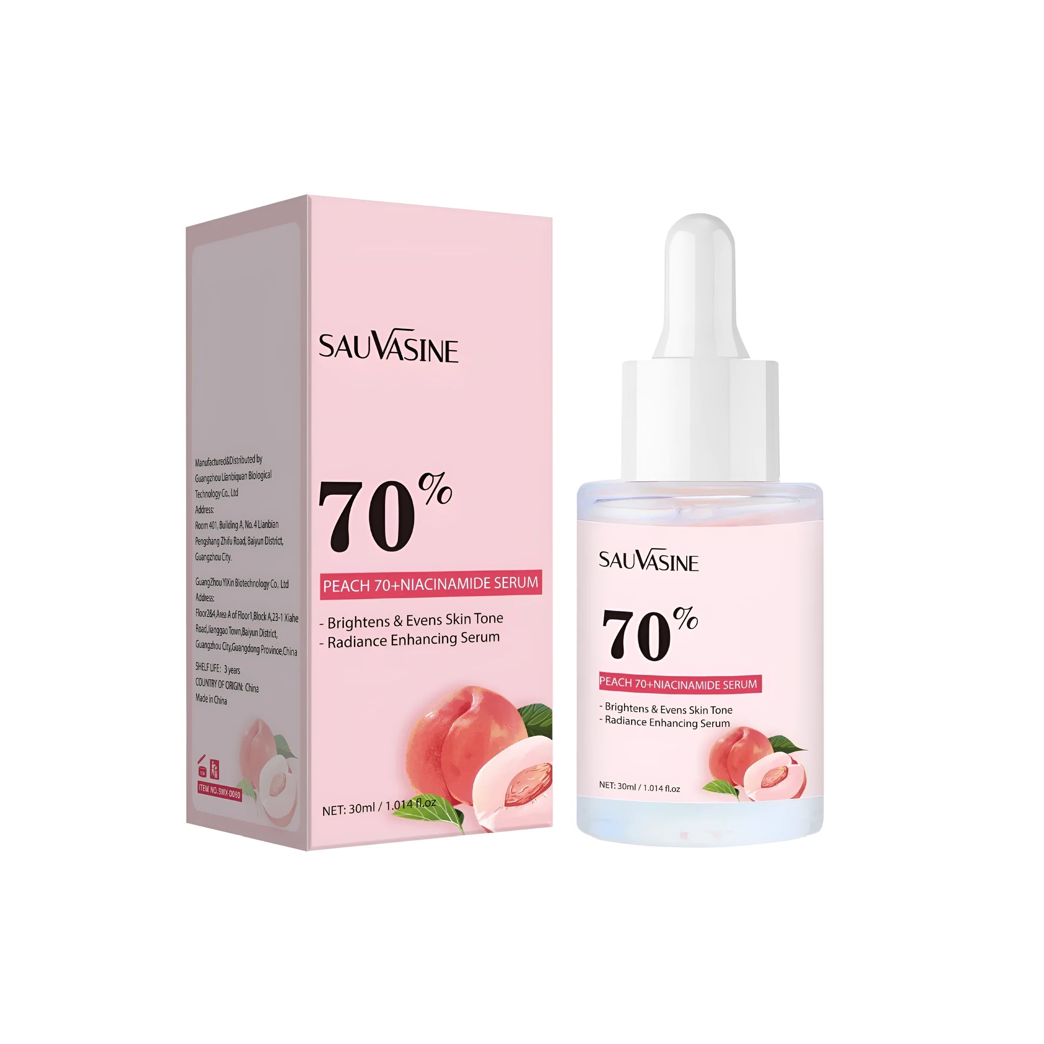 30ml nicotinamide care solution bottle for skin hydration and moisturising treatment