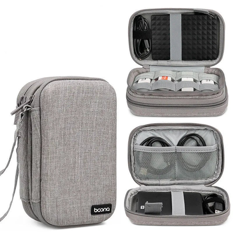 Oxford cloth mobile hard disk protective cover for 2.5-inch portable storage in grey and black colour options