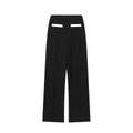 Women's beaded round neck top and high-waisted trousers street fashion suit set