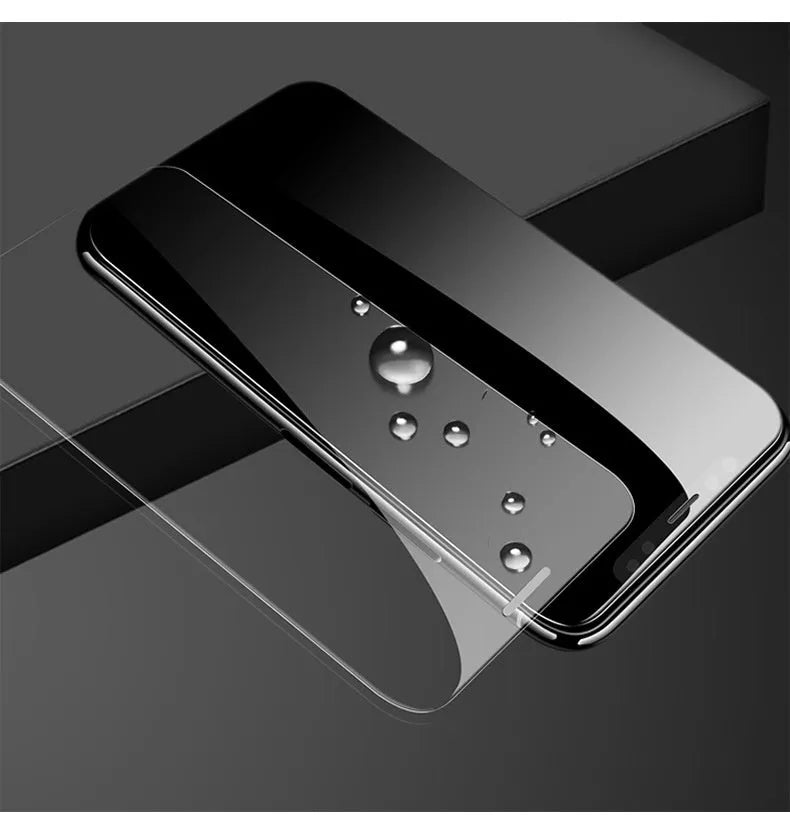 HD tempered glass screen protector for Samsung mobile phones showing fullscreen coverage