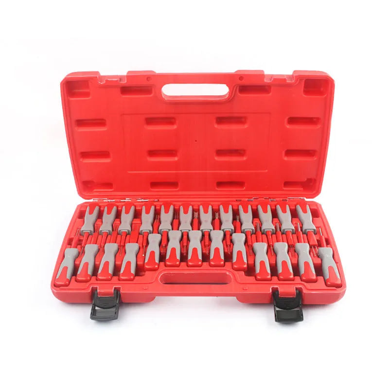 25-piece car terminal removal tool set with various extractors in storage case