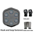 Black smart music boxing machine with Bluetooth, EVA construction, 200kg capacity.